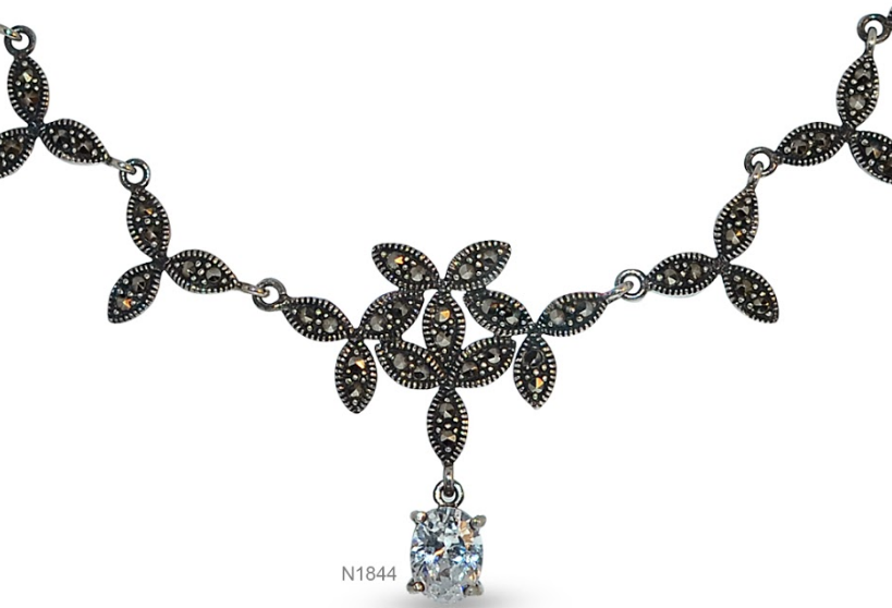 N1844, Necklace Silver. 925,  Zircone