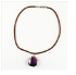 N4738, Necklace S. Steel 316L,  Brown Strap,  Imperial Taper