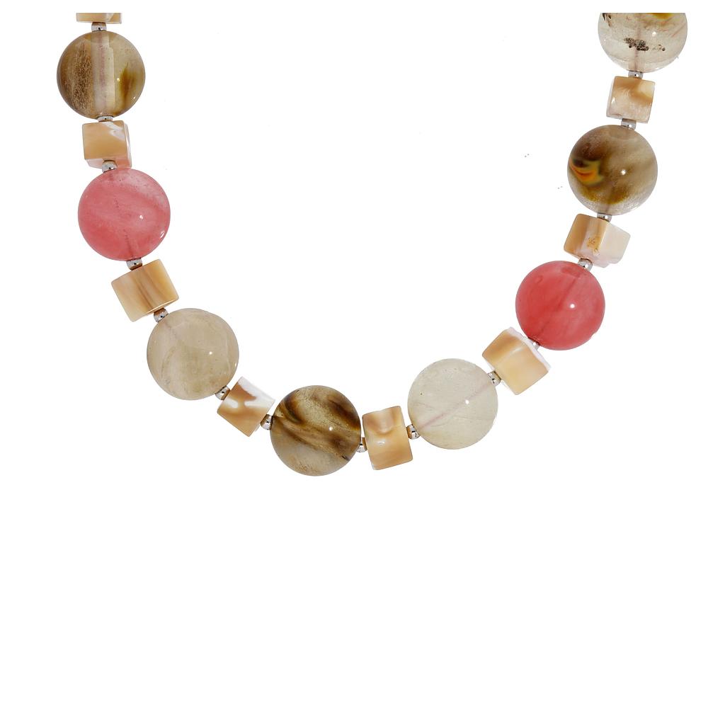 N5083, Necklace S. Steel 316L,  Natural stone