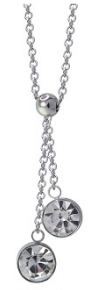 N2771, Necklace S. Steel 316L,  White zircone,  S. Steel Collection