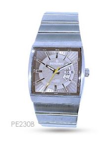 PE230B, Watches S. Steel case and band, Quartz 
