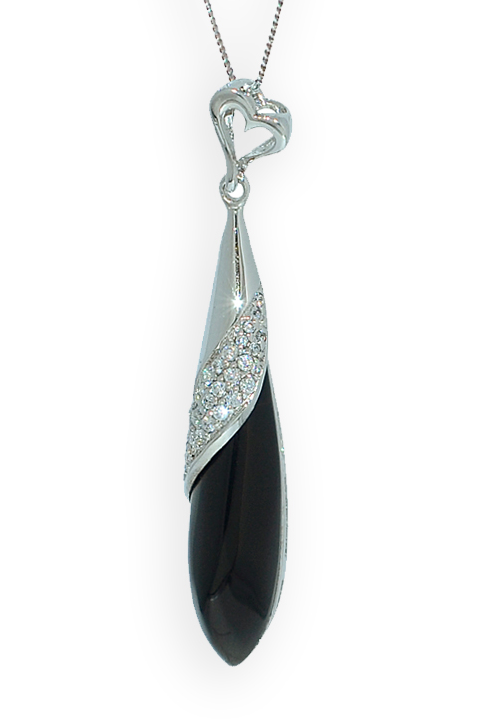 M2880, Pendant Silver 925 & Onyx,  Midnight Collection