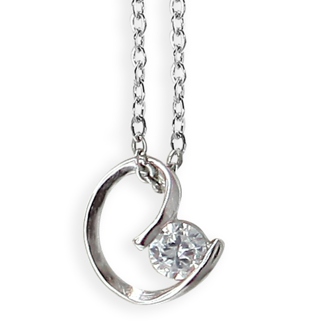 M3203, Pendant Silver. 925 White Zircon,  Simplicity Collection
