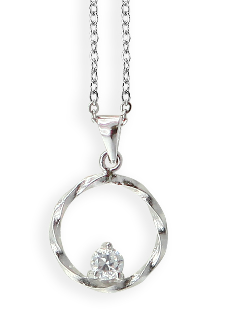 M3201, Pendant Silver. 925 White Zircon,  Simplicity Collection