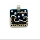 [M2702 Men's Collection] M2702, Pendant S. Steel 316L,  IPG,  White Crystal