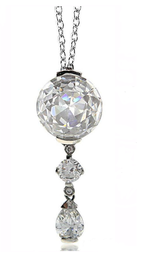 [M3149 Stainless Steel] M3149, Pendant S. Steel 316L,  White Zircone,  S. Steel Collection