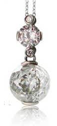 [M3150 Stainless Steel] M3150, Pendant S. Steel 316L,  White Zircone,  S. Steel Collection