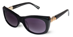 [PP7245 Sunglasses] PP7245, Penelope Sunglasses black acetate,  IPG,  dark purple grey lens color