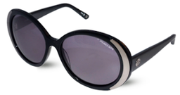 [PP7235 Sunglasses] PP7235, Penelope Sunglasses black acetate,  Steel,  solid grey color lens