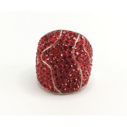 [U3006 Shining Crystals] U3006, Ring Silver. 925,  Light Siam Crsytal