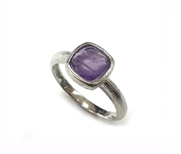 [U3731 Gemstone] U3731, Ring Silver 925,  Natural Stone Amethyst