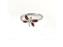 [U3195 Kids] U3195, Ring Silver. 925,  Red Enamel