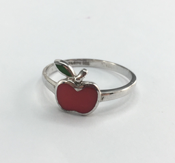 [U3193 Kids] U3193, Ring Silver. 925,  Red Enamel
