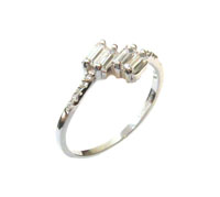[U3200 Engagement Ring] U3200, Ring Silver. 925,  White Zircone