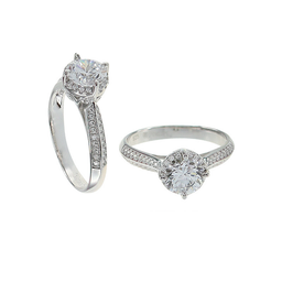 [U3166 Engagement Ring] U3166, Ring Silver. 925,  White Zircone,  Micro Pave