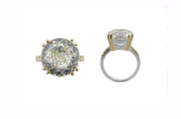 [U3751 Firework] U3751, Ring Silver 925,  White Zircon,  IPGold
