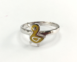 [U3191 Kids] U3191, Ring Silver. 925,  Yellow Enamel