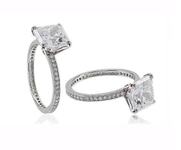 U3084, Ring Silver Rings 925,  Micro Pave Setting,  Cubic Zircon,  Rhodium Plated,  Simplicity Collection