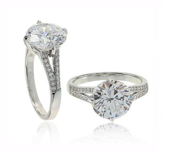 U3082, Ring Silver Rings 925,  Micro Pave Setting,  Cubic Zircon,  Rhodium Plated,  Simplicity Collection