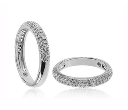 U3086, Ring Silver Rings 925,  Micro Pave Setting,  Cubic Zircon,  Rhodium Plated,  Simplicity Collection