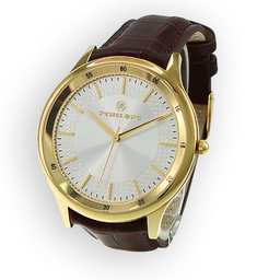 [PE299GW Watches] PE299GW, Watches S. Steel 316L,  IPGold,  silver dial,  brown strap