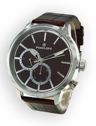 [PE286SK Watches] PE286SK, Watches S. Steel case,  brown dial,  brown leather band,  