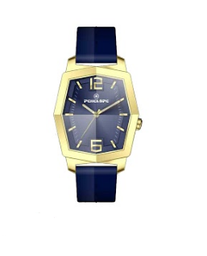 [PE292GB Watches] PE292GB, Watches S. Steel IPGold case,  blue dial,  blue leather band,  IPGold crown