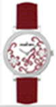 [PE255R Watches] PE255R, Watches,  S. Steel case,  Quartz ,  crystal,  red leather strap 