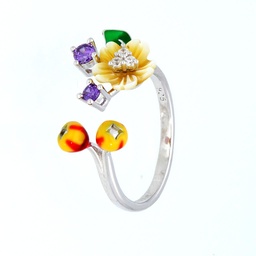 [U3920 Eden] U3920, Ring Silver 925,  Shell flower