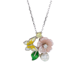 [N5313 Eden] N5313, Necklace Silver 925,  Shell flower