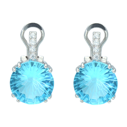 [V4741 Firework] V4741, Earrings Silver 925,  Blue Tiffany