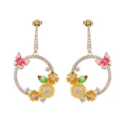 [V4991 Eden] V4991, Earrings Silver 925,  Shell flower