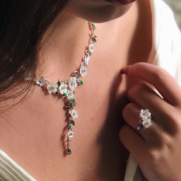 [N5310 Eden] N5310, Necklace Silver 925,  Shell flower ,  IPGold