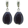 [V3200 Fantasy] V3200, Earrings Silver. 925, Black Agata