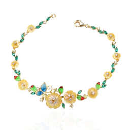 [B2600 Eden] B2600, Bracelet Silver 925, Shell flower
