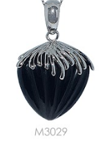[M3029 Ilunion] M3029, Pendant Silver. 925,  Black Onyx,  Midnight Collection
