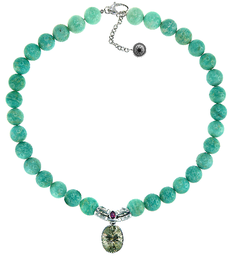 [N4271 Limited Edition] N4271, Necklace Silver925,  Natural Stone Amazonite,  Citrine Stone