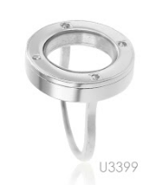 [U3399 Stainless Steel] U3399, Ring S. Steel 316L with cover up