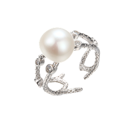 [U4108 Pearl Collection] U4108.Pearls.Ring.Silver 925