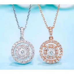 [NGD518111 Gold & Diamond] NGD518111,Necklace Gold 18K,2.1g,Dia 0.36ct,SI1,GF