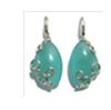 [V3442 Ilunion] V3442, Earrings Silver. 925,  Green Crystal