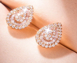 [EDG418143 Gold & Diamond] EGD418143,Earrings Gold 18K,1.4g,Dia 0.37ct,SI,GF