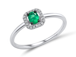 [RGD153143 Gold & Diamond DIVY19] RGD153143 Ring 14K,1.44g,Dia,0.044ct,I,I,J,20 pcs,Emerald,0.156ct,1 pcs