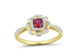 [RGD313146 Gold & Diamond DIVY19] RGD313146 Ring 14K,1.7g,Dia,0.118ct,I,J,38 pcs,Ruby,0.32ct,1 pcs