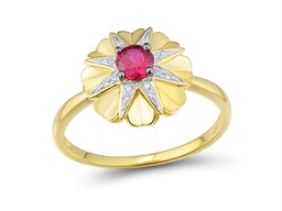[RGD283157 Gold & Diamond DIVY19] RGD283157 Ring 14K,2.4g,Dia,0.050ct,I,I,J,16pcs,Ruby,0.32ct,1 pcs