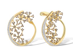 [EDG804189 Gold & Diamond] EGD804189 Earrings 14K,4g,Dia,0.72ct,SI,H,42pcs,Brown Diamond,0.095pcs