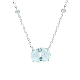 [N6142 Silver & Stone] N6142,Necklace, Silver 925, Cubic Zircone