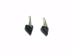 [V3504 Shining Crystals,] V3504, Earrings Silver. 925,  Jet Crystal