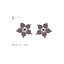 [V5195 Studs Gemstone Daisy] V5195, Earrings Silver 925, Amethyst
