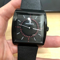 [PE237R Watches] PE237R, Watches,  S. Steel IPBlack case,  Quartz,  black leather strap 